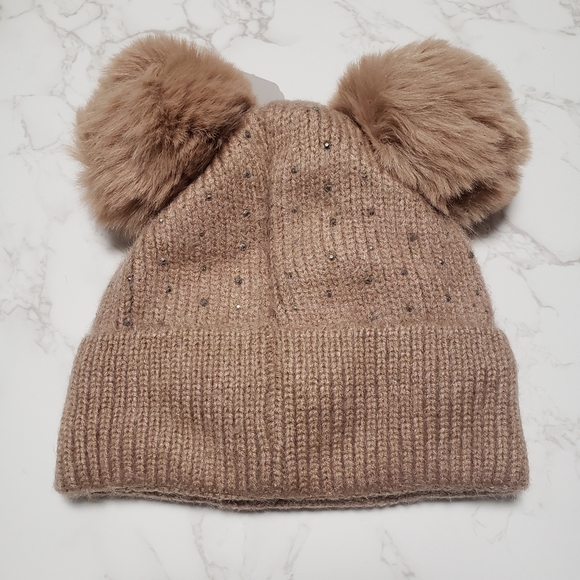 Kids fleece linned khaki winter hat. - Picture 4 of 8